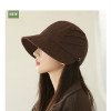 Minimalist style twill corduroy duckbill hats, autumn and winter fisherman hats for women