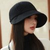 Minimalist style twill corduroy duckbill hats, autumn and winter fisherman hats for women