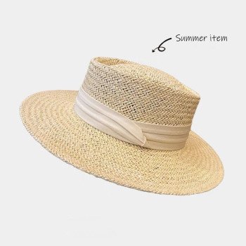 Summer New Retro Top Hat, Fresh and Versatile, Seaside Vacation Sunshade and Sunscreen Straw Hat
