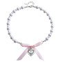 Love Cross Imitation Pearl Bead Necklace Small Fragrant Wind Ribbon Bow French Necklace