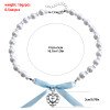 Love Cross Imitation Pearl Bead Necklace Small Fragrant Wind Ribbon Bow French Necklace