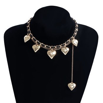 Temperament y2k Love Exagger Choker Velvet Rope, niche design, sweet and cool tassel necklace