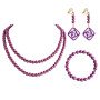 Movie Wishes Wish Asha Cartoon Princess Asha Same Style Deep Purple Necklace Bracelet Earrings New Style