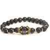 Charm Men's Bracelet Fashion Luxury Alloy Crown Tiger Eye Stone Bead Bracelet Jewelry Men