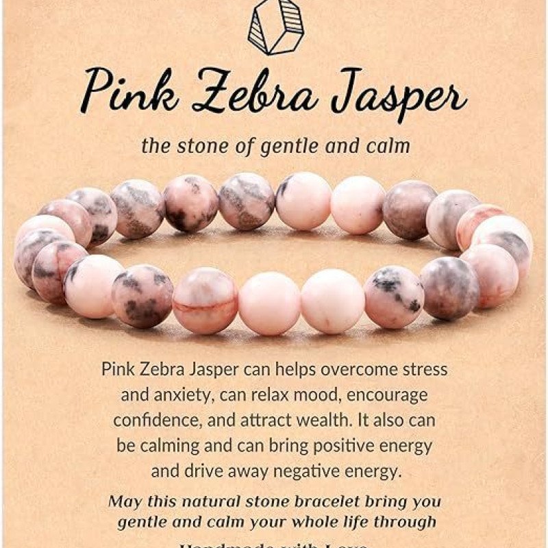 Tiger Eye Stone Powder Zebra Bead Elastic Rope Hand String Crystal Agate Tiger Eye Stone Wholesale Bracelet Jewelry