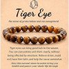 Tiger Eye Stone Powder Zebra Bead Elastic Rope Hand String Crystal Agate Tiger Eye Stone Wholesale Bracelet Jewelry
