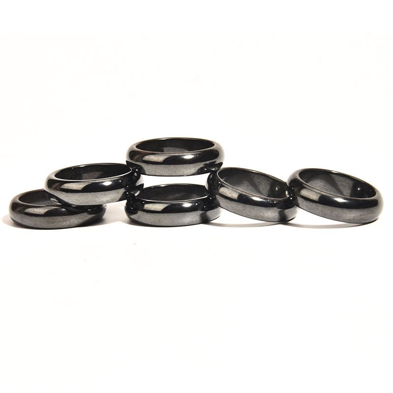 Magnetic Ring 6T Flat Hematite Ring/Magnetic Ring Ring/Magnetic Bracelet