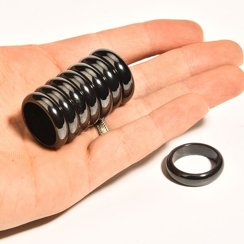 Magnetic Ring 6T Flat Hematite Ring/Magnetic Ring Ring/Magnetic Bracelet