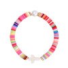 Little girl's colorful soft pottery birthday gift bracelet, love cross bracelet accessory