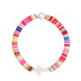 Little girl's colorful soft pottery birthday gift bracelet, love cross bracelet accessory