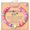 Little girl's colorful soft pottery birthday gift bracelet, love cross bracelet accessory