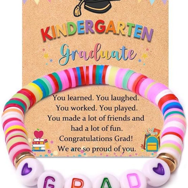 Little girl's colorful soft pottery birthday gift bracelet, love cross bracelet accessory