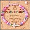 Little girl's colorful soft pottery birthday gift bracelet, love cross bracelet accessory