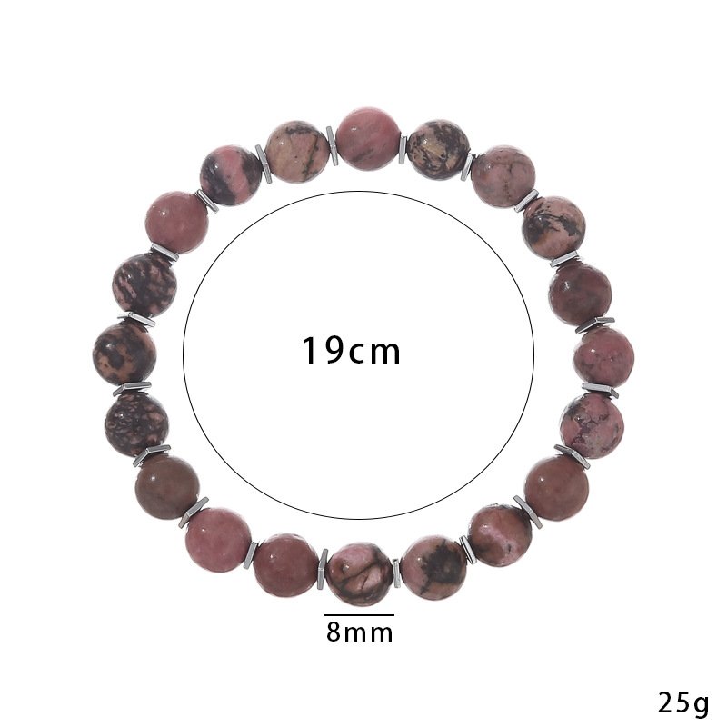 Pink Zebra Bracelet Pink Crystal Agate Music Festival Handstring Peach Heart Bracelet Women's Friendship Bracelet