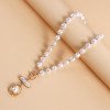 Temperament diamond shaped imitation pearl bead light luxury accessory new high-end autumn and winter sweater chain