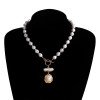 Temperament diamond shaped imitation pearl bead light luxury accessory new high-end autumn and winter sweater chain