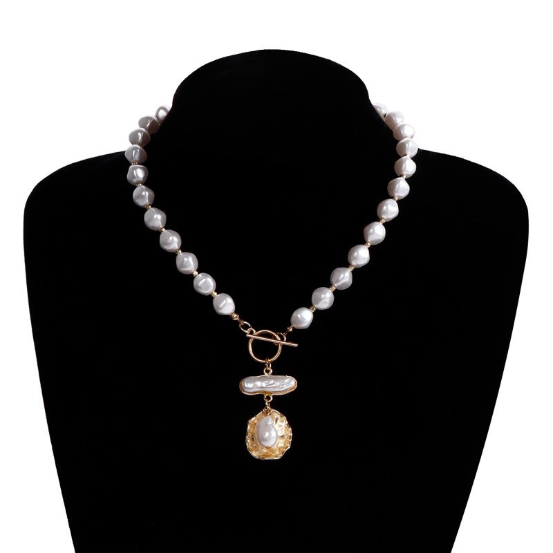 Temperament diamond shaped imitation pearl bead light luxury accessory new high-end autumn and winter sweater chain