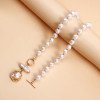 Temperament diamond shaped imitation pearl bead light luxury accessory new high-end autumn and winter sweater chain