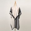 Grey white black contrasting satin shawl for women's spring and summer new style elegant and luxurious women's air-conditioned room shawl