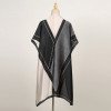 Grey white black contrasting satin shawl for women's spring and summer new style elegant and luxurious women's air-conditioned room shawl