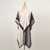 Grey white black contrasting satin shawl for women's spring and summer new style elegant and luxurious women's air-conditioned room shawl