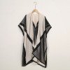 Grey white black contrasting satin shawl for women's spring and summer new style elegant and luxurious women's air-conditioned room shawl