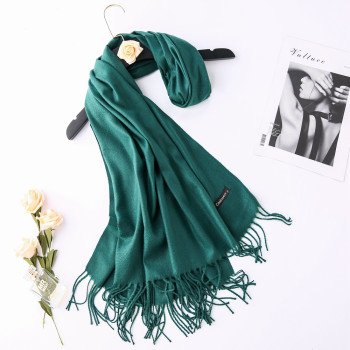 Solid color 250g cashmere wool scarf with short spikes that won't shed hair. Cashmere versatile warm men's and women's autumn and winter shawls