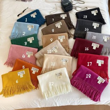 Autumn and winter imitation cashmere scarf for warmth and skin friendly monochrome rubbing beard, long and wide shawl, rose story, Korean version, versatile women