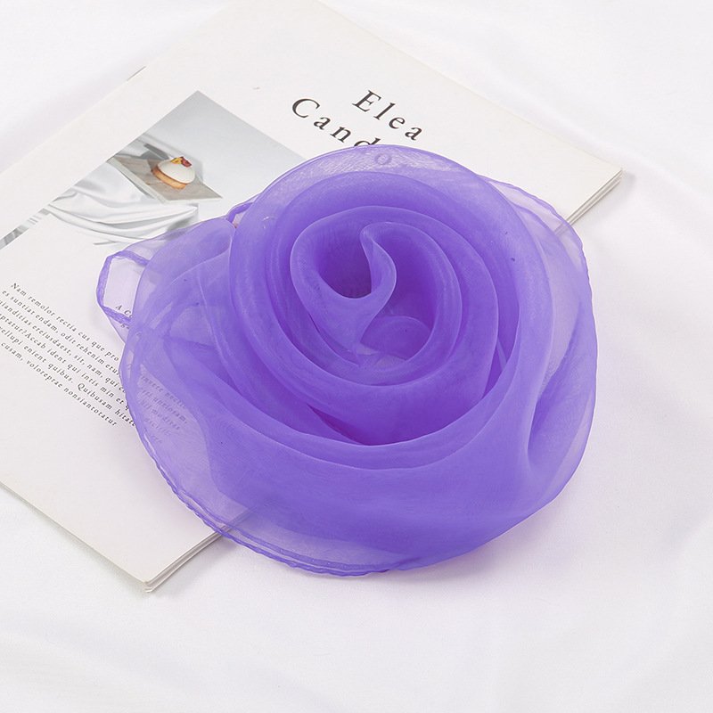 Kindergarten performance, dance performance, small scarves, square scarves, Orff music teaching aids, candy colored solid color scarves