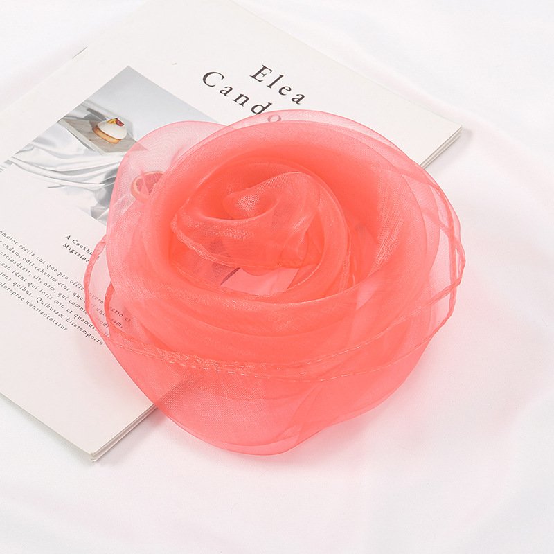 Kindergarten performance, dance performance, small scarves, square scarves, Orff music teaching aids, candy colored solid color scarves