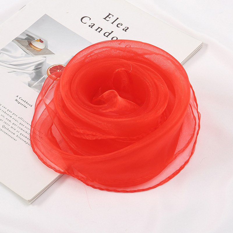 Kindergarten performance, dance performance, small scarves, square scarves, Orff music teaching aids, candy colored solid color scarves