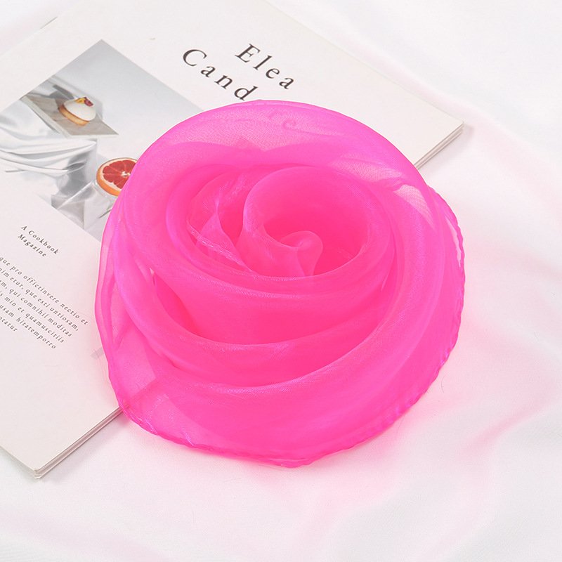 Kindergarten performance, dance performance, small scarves, square scarves, Orff music teaching aids, candy colored solid color scarves