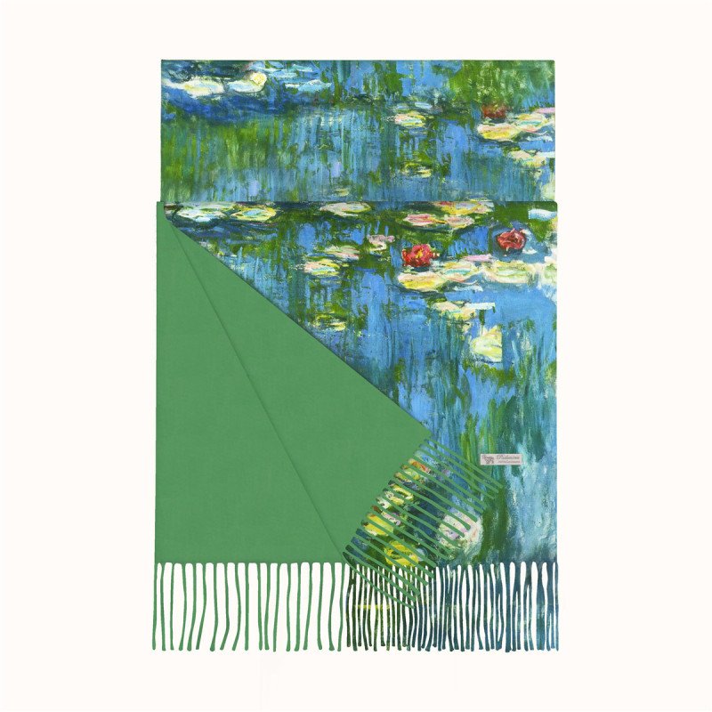 Winter print imitation cashmere scarf, women's tassel, European and American winter warm scarf, classic and versatile oil painting series