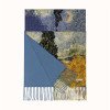 Winter print imitation cashmere scarf, women's tassel, European and American winter warm scarf, classic and versatile oil painting series