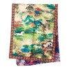 Xiangyun gauze long scarf double-sided printed with different flowers and colors, handmade rolled edge warm shawl, Chinese style landscape painting