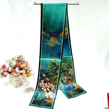 Mulberry silk scarf, double-layer silk ribbon, women's professional scarf