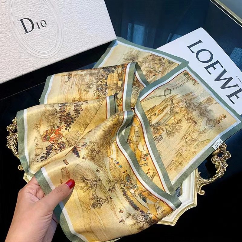 Mulberry silk scarf, double-layer silk ribbon, women's professional scarf