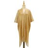 Gold wire loose sun protection cover, dress, vacation hollow bikini, seaside swimsuit, shawl