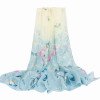 Women's long chiffon versatile sunscreen beach towel summer thin printed shawl scarf
