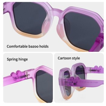 Gradient Box TR Box Children's Bear Polarized Sunglasses Outdoor Sunshade UV Protective Sunglasses KB670