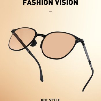 Folding metal glasses, fashionable and lightweight sunglasses BY8107