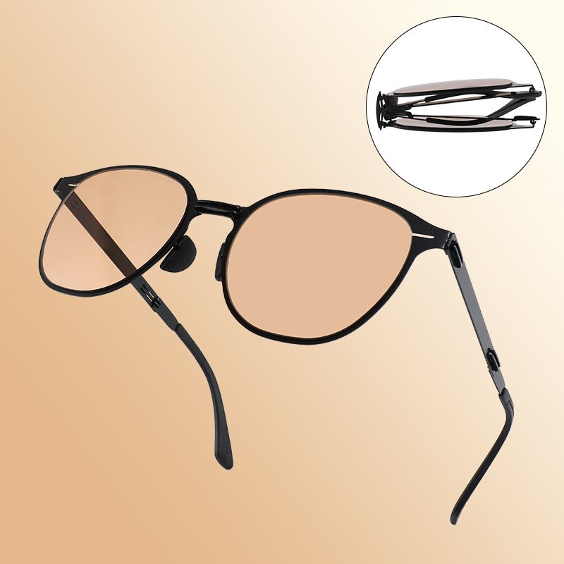 Folding metal glasses, fashionable and lightweight sunglasses BY8107