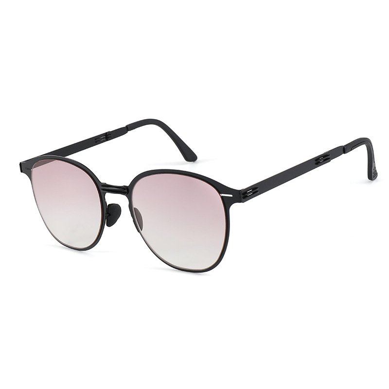 Folding metal glasses, fashionable and lightweight sunglasses BY8107