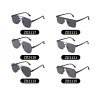 Nylon fashion black metal frame sunglasses ultra-thin men's driving sunglasses for sun shading and UV protection