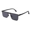 Nylon fashion black metal frame sunglasses ultra-thin men's driving sunglasses for sun shading and UV protection