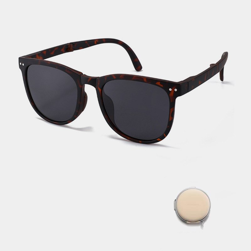 Folding Sunglasses Fashion Wear Polarized Strap Nose Stand Anti UV Folding Sunglasses CD001