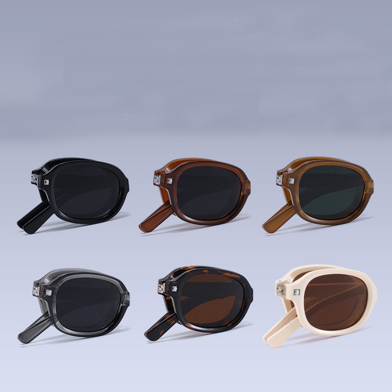 Small frame folding sunglasses, UV resistant polarized folding sunglasses, personalized PC sunglasses, trendy CD005