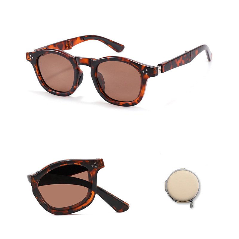 Folding Sunglasses UV Protection Fashion Polarized Sunglasses for Men and Women Folding Sunglasses Sunscreen Tide CD012