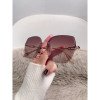 Frameless trimmed women's sunglasses, premium gradient colored sunglasses, UV resistant sunglasses, 2300