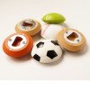 World Cup creative gifts, football bottle opener, wooden basketball and tennis bottle opener